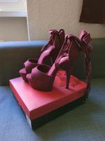 Pleaser Delight-679 Burgundy Faux Suede Neu Gr. 38 Bayern - Aschau im Chiemgau Vorschau