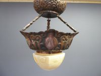 Hängeleuchte - um 1900 - Kupfer - Jugendstil - Deckenlampe Häfen - Bremerhaven Vorschau