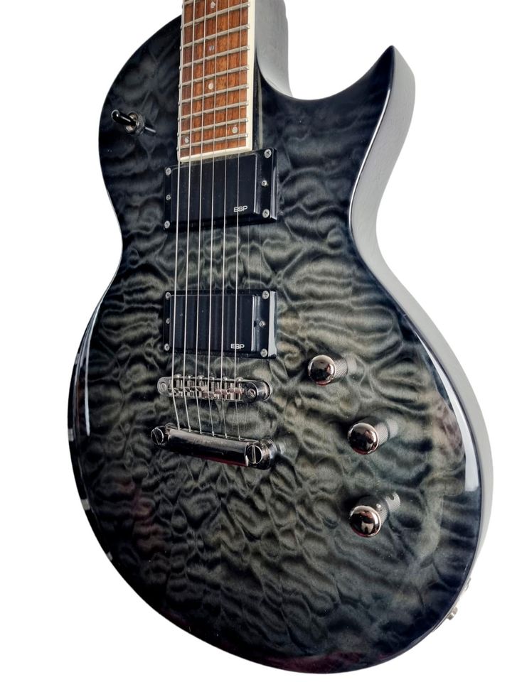 ESP LTD EC-200QM Black E-Gitarre Schwarz Single Cut Les Paul in Linsengericht