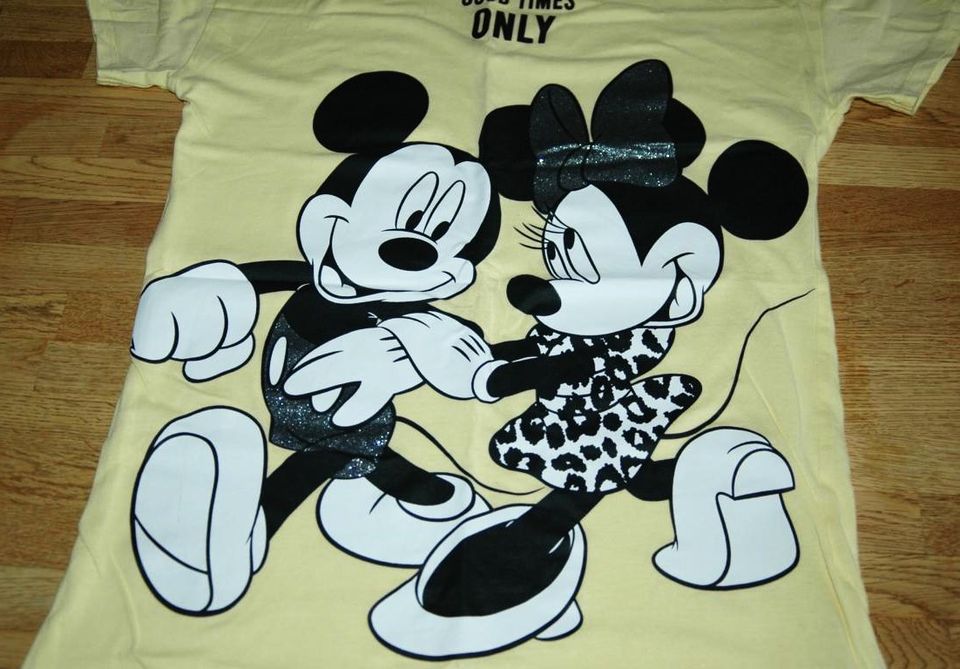 Schlafshirt / Nachthemd "Mickey und Minnie Mouse" gelb Gr.146/152 in Senden