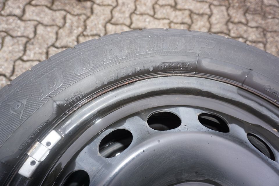 Sommerreifen Stahlfelge 205/55 R 16 94H Dunlop #8 in Rees