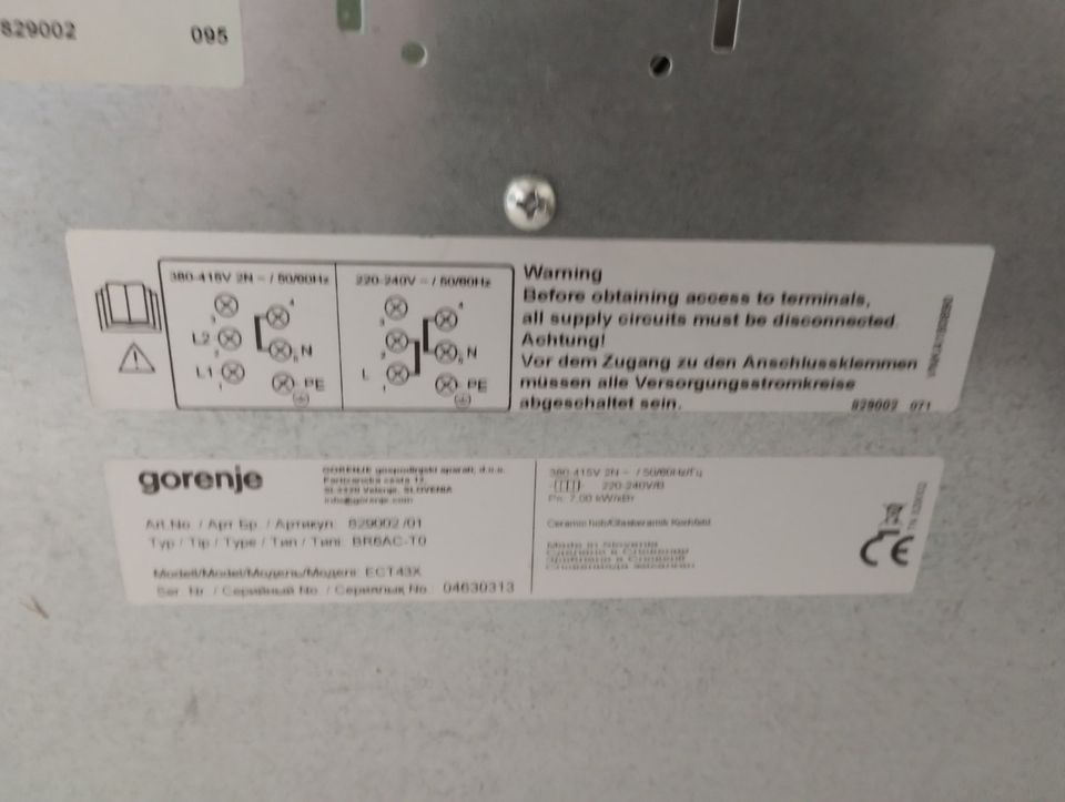 Kochfeld elektrisch Gorenje in Kipfenberg