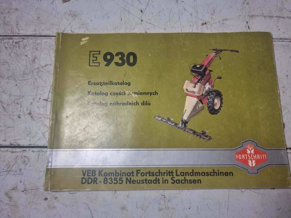 Original DDR Fortschritt E930 Ersatzteilkatalog Ersatzteile in Chemnitz
