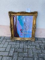 Einzelstück Bild Kunstwerk „Welten“ 77 x 66cm mit Barockrahmen Rheinland-Pfalz - Frohnhofen Vorschau