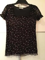 Schwarzes Shirt mit Blumen Gr.L Bayern - Illertissen Vorschau