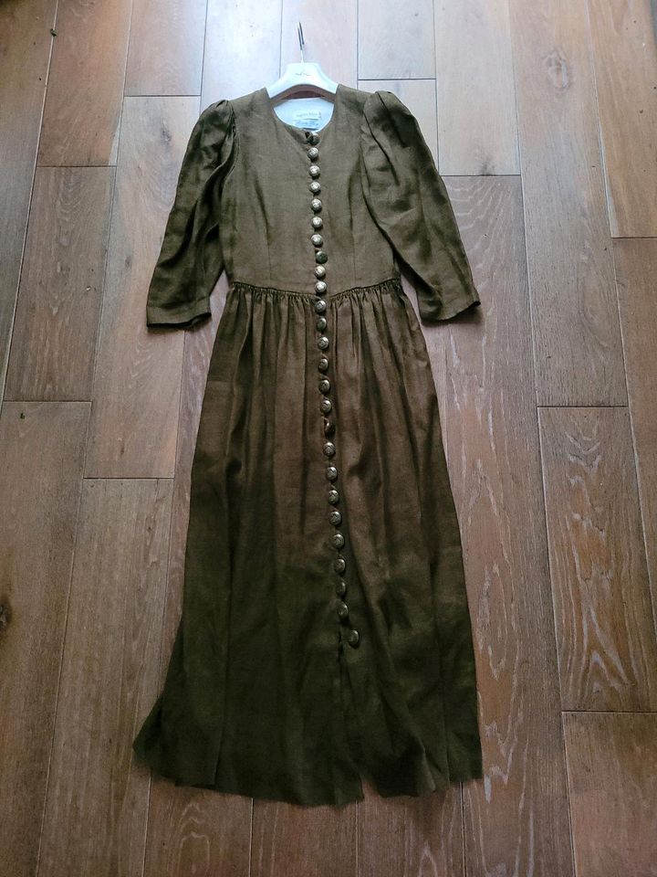 Leinen Trachten Kleid olivgrün v. Loden Frey in Ebersberg