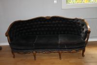 Sofa Chippendale antik Vintage Samt schwarz & Holz 180x120x80 cm Nordrhein-Westfalen - Bergheim Vorschau