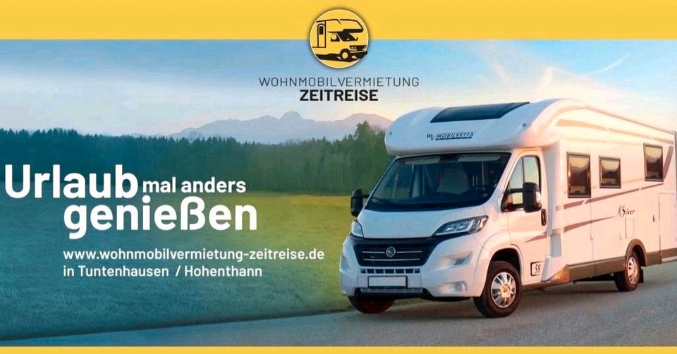 WOHNMOBIL mieten, Mobilvetta, 25% Nachlass, LAST MINUTE in Tuntenhausen