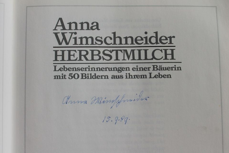 Anna Wimschneider HERBSTMILCH in Münchberg