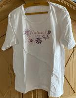 Shirt kurzärmlig weiß Natural Fabulous Style ca. Gr. L Bayern - Kempten Vorschau
