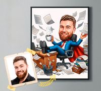 Personalisierte Chef Karikaturen, Geschenk für den Chef, Kollegen Nordrhein-Westfalen - Troisdorf Vorschau