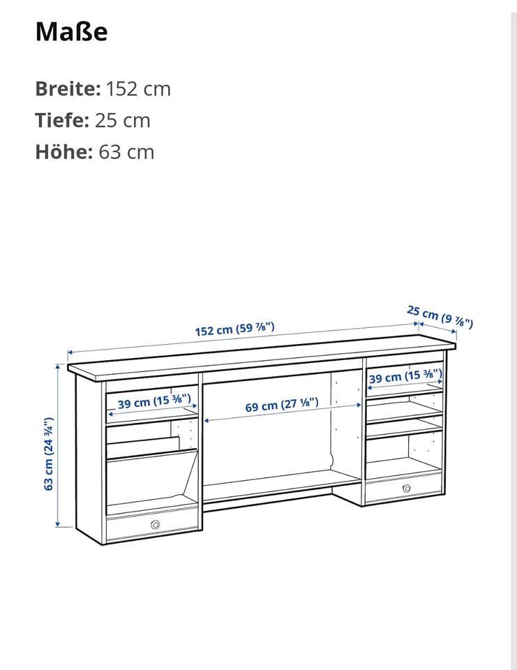 Ikea Hemnes Schreibtisch-Aufsatz weiß m. Beleuchtung Leuchte in Berlin