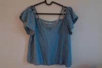 Bluse, GUESS, Jeans färbend, Blau, zweimal getragen Essen - Huttrop Vorschau