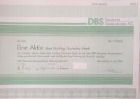 Aktie der DBS Deutsche Bausparkasse AG 50 DM Darmstadt Hessen - Darmstadt Vorschau