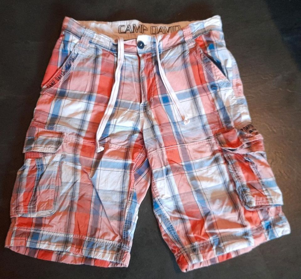 orange karierte Cargo Short Gr. L von Camp David in Berlin