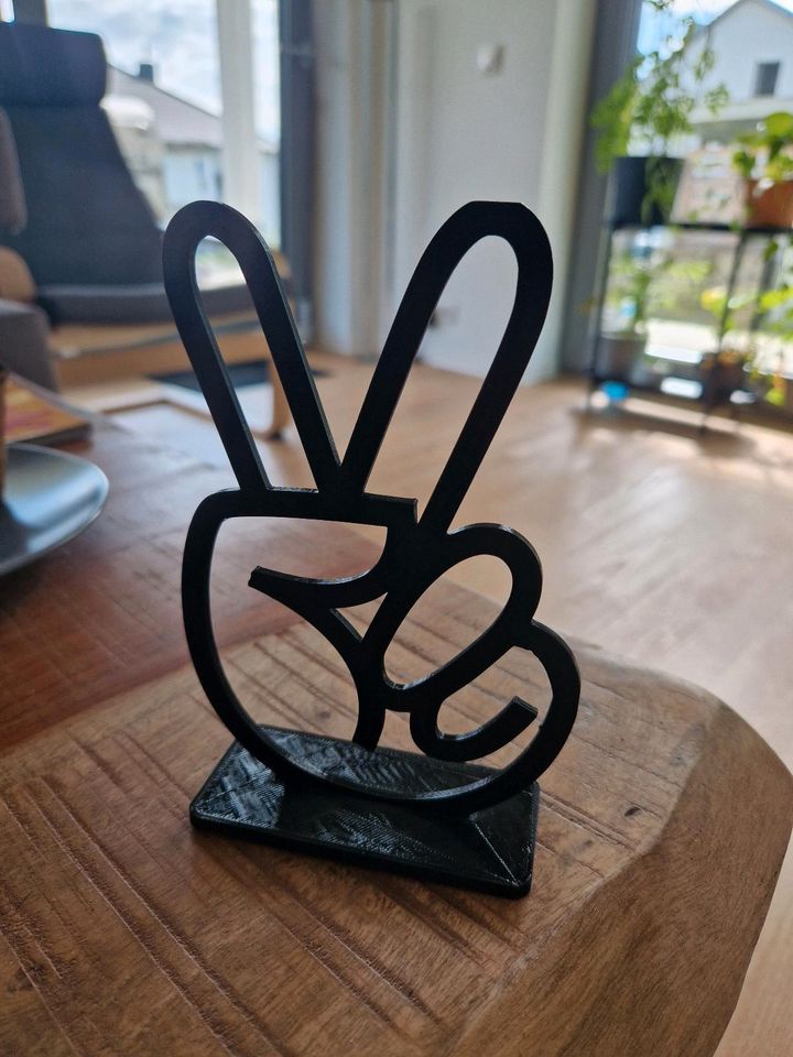 Peace Zeichen 3D Druck Finger Deko in Dornburg