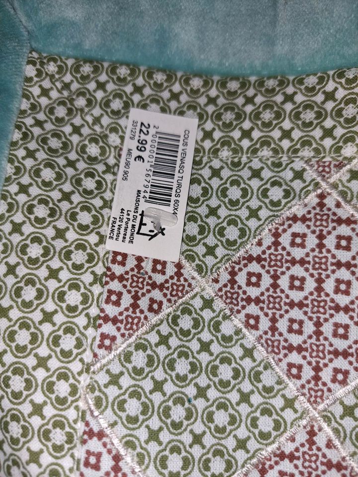 Maisons du Monde Deko Kissen Bezüge Oriental Mint Samt 4x Neu in Hamburg