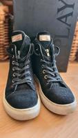 Replay Sneaker high Velourleder 40 schwarz Sohle hell VintageLook Nordrhein-Westfalen - Erkelenz Vorschau