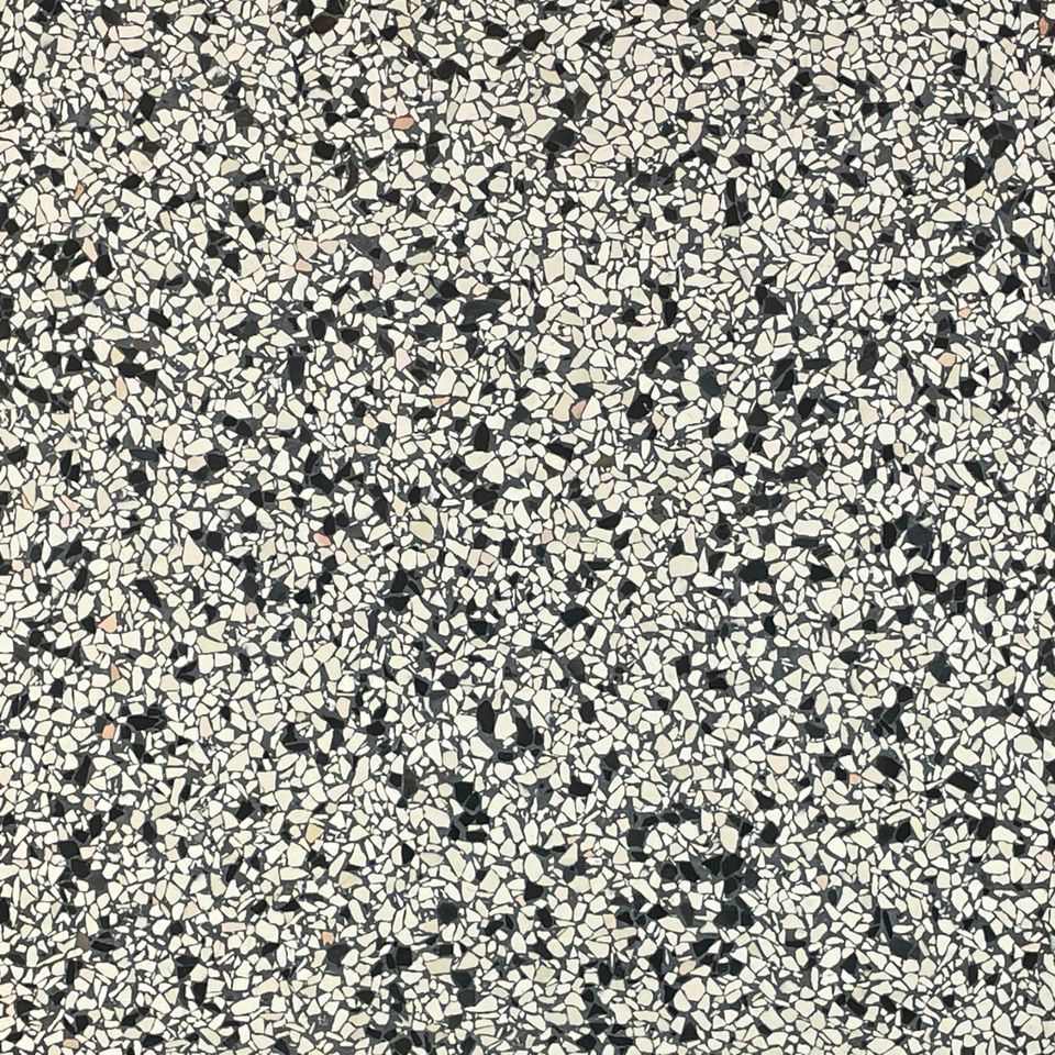 Terrazzo Betonwerkstein Fliesen 40x40x1,5cm geschliffen in Glücksburg