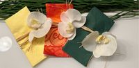 10 handgemachte, Serviettenringe mit Orchideen UNIKAT Bayern - Bobingen Vorschau