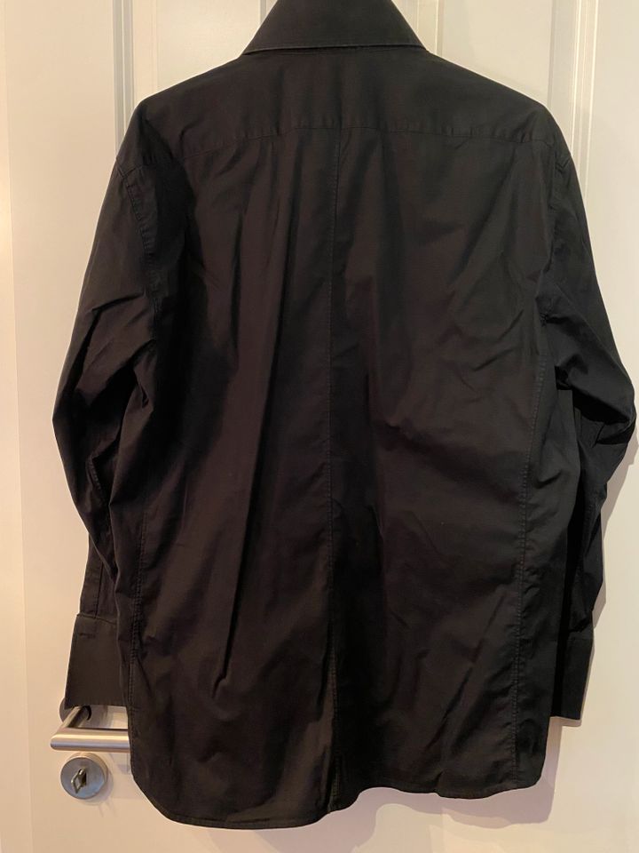 Karl Lagerfeld Hemd Herren schwarz Gr. XL, Kragenweite 44 in Meerbusch