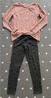 Set Langarmshirt leggings rosa BlumenAnthrazit Schmetterlinge 122 Bayern - Kempten Vorschau