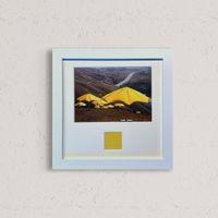 Christo - „The Yellow Umbrellas“ Collage mit Original-Stoffstück Köln - Ehrenfeld Vorschau