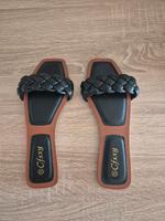 Sandalen schwarz geflochten Hessen - Mörfelden-Walldorf Vorschau