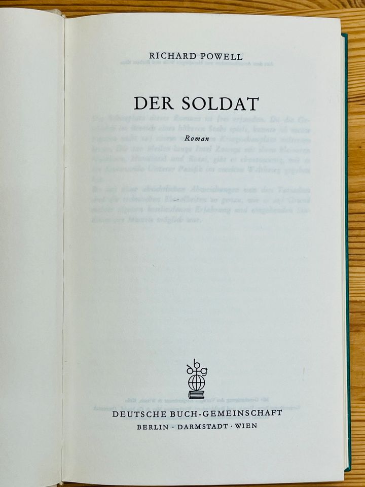 Richard Powell: Der Soldat-Roman-DBG in Brüggen