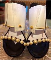 Original Chanel Natur Leder Sandalen Berlin - Charlottenburg Vorschau