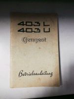 Peugeot 403 Betriebsanleitung in deutsch Saarland - Eppelborn Vorschau
