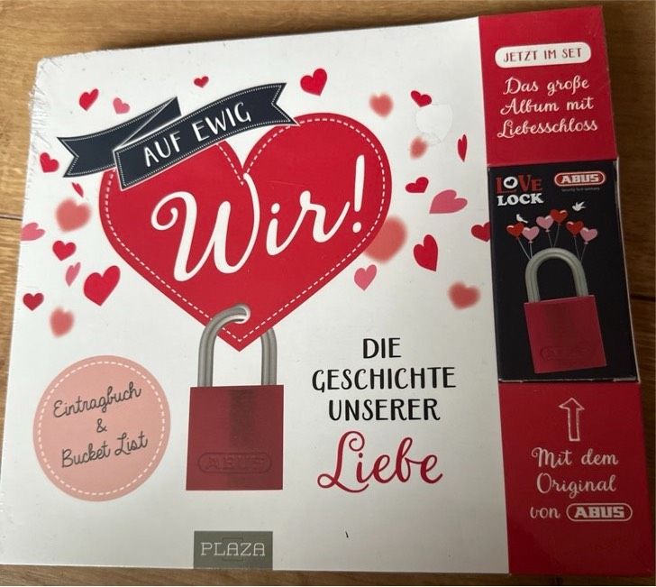 Auf Ewig Wir Buch mit Liebesschloss/ Geschenk/ Paare / Hochzeit in Hagen