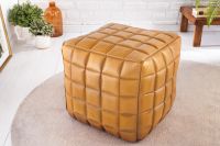 Hocker Pouf cognac | Sitzhocker Echtleder Hamburg-Mitte - Hamburg Rothenburgsort Vorschau