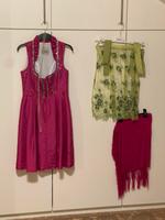 Pink grünes Dirndl mit Kragen und Schal Bayern - Gachenbach Vorschau