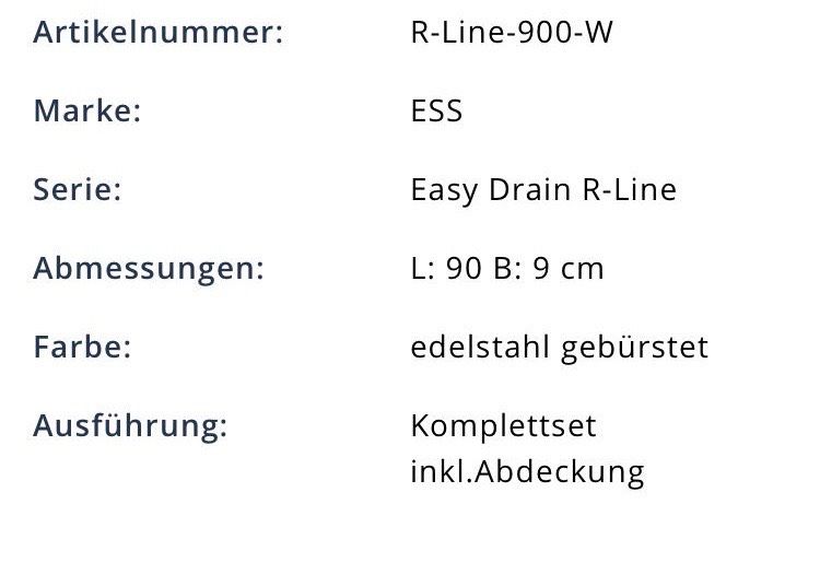 ESS Easydrain R-Line 900 W Komplettset (5x) in Bobenheim-Roxheim