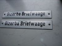 2 x altes Emailschild Bizerba Briefwaage München - Schwanthalerhöhe Vorschau