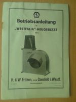 BETRIEBSANLEITUNG "WESTFALIA-HEUGEBLÄSE 380 L" Hessen - Gersfeld Vorschau