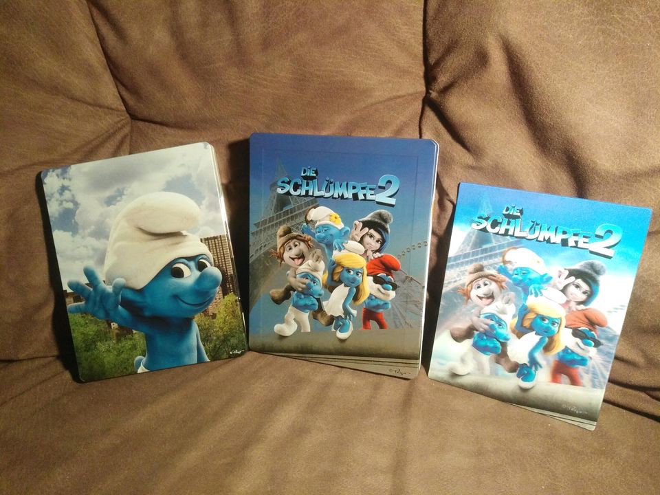 2x Steelbook Bluray 2D / 3D Die Schlümpfe + Die Schlümpfe 2 in Weinheim