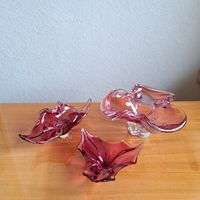 3 Glas Schalen Böhmisches Bleikristall rosa wie Murano Sachsen - Rochlitz Vorschau