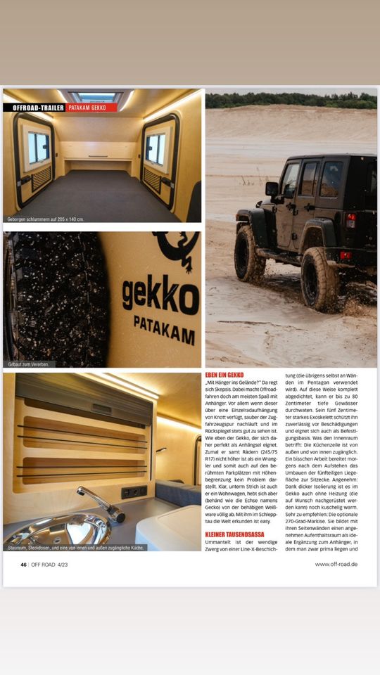 Patakam Gekko, Offroad Caravan, Overland Camper, TOP Ausstattung! in Mömbris