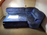blaues Stoffsofa ausziehbar Schlaffunktion Couch Sofa Zustand ok Bayern - Karlsfeld Vorschau