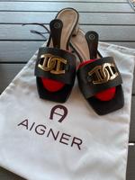 Aigner Sandale in schwarz, Größe 41 Niedersachsen - Munster Vorschau