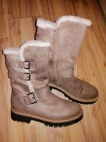 Glitzernde gefütterte beige Stiefel Größe 40 NEU Bayern - Sonnefeld Vorschau