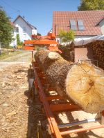 Holzsägen zu Brettern, Dielen, Balken, Lohnschnitt, Mobilsägewerk Bayern - Waltenhausen Vorschau