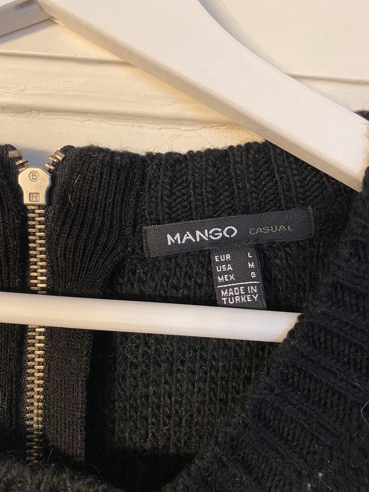 Mango Casual Strick Pullover Pulli Muster Größe L schwarz weiß in Oberhausen