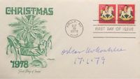 Oskar Kokoschka (+1980) Original Autogramm auf Christmas FDC Nordrhein-Westfalen - Krefeld Vorschau