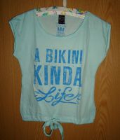 süßes Sommer Shirt 140 T-Shirt blau türkis Band WAIKIKI BEACH Sachsen - Niederfrohna Vorschau