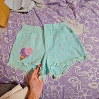 S Shorts Jeans blau Lolita Cosplay Kawaii japan Süß bestickt eis Rheinland-Pfalz - Alsheim Vorschau
