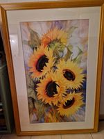 Kunstwerk Sonnenblumen im Holzbilderrahmen 90x130 cm Rheinland-Pfalz - Ludwigshafen Vorschau