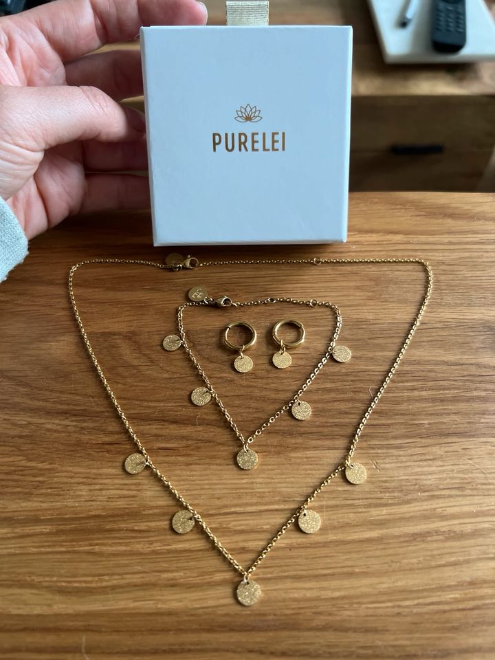 PURELEI Ka Hooilo Set Kette Armband Ohrringe gold Kalea Glitzer in Hamburg